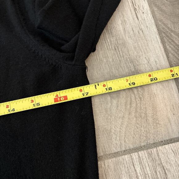 Brooks Brothers Sweater Sz Small Merino Wool Cardigan Button Front Preppy Black - Picture 5 of 8